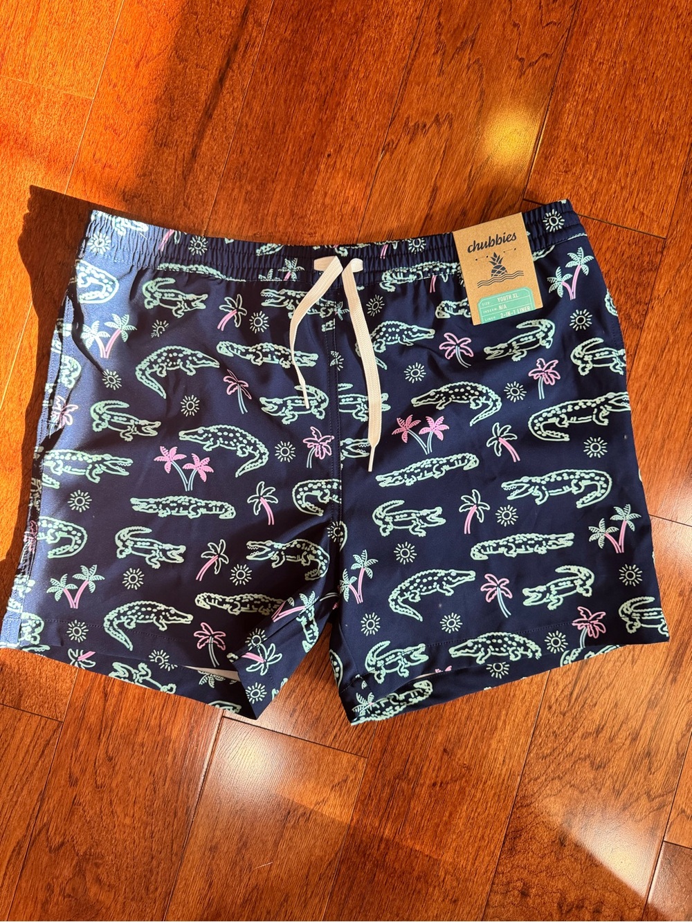 Chubbies The Neon Glades Lined Swim Trunk (Big Kid) NWT Youth XL